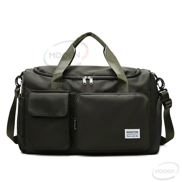 ?SG Seller?Large Capacity Travel Bag Hand Carry Multipurpose Shoes can be placed on the side Luggage Handbag Women Shoulder Bag  Outdoor Waterproof Nylon Sports Gym Bag Female Crossbody Bag