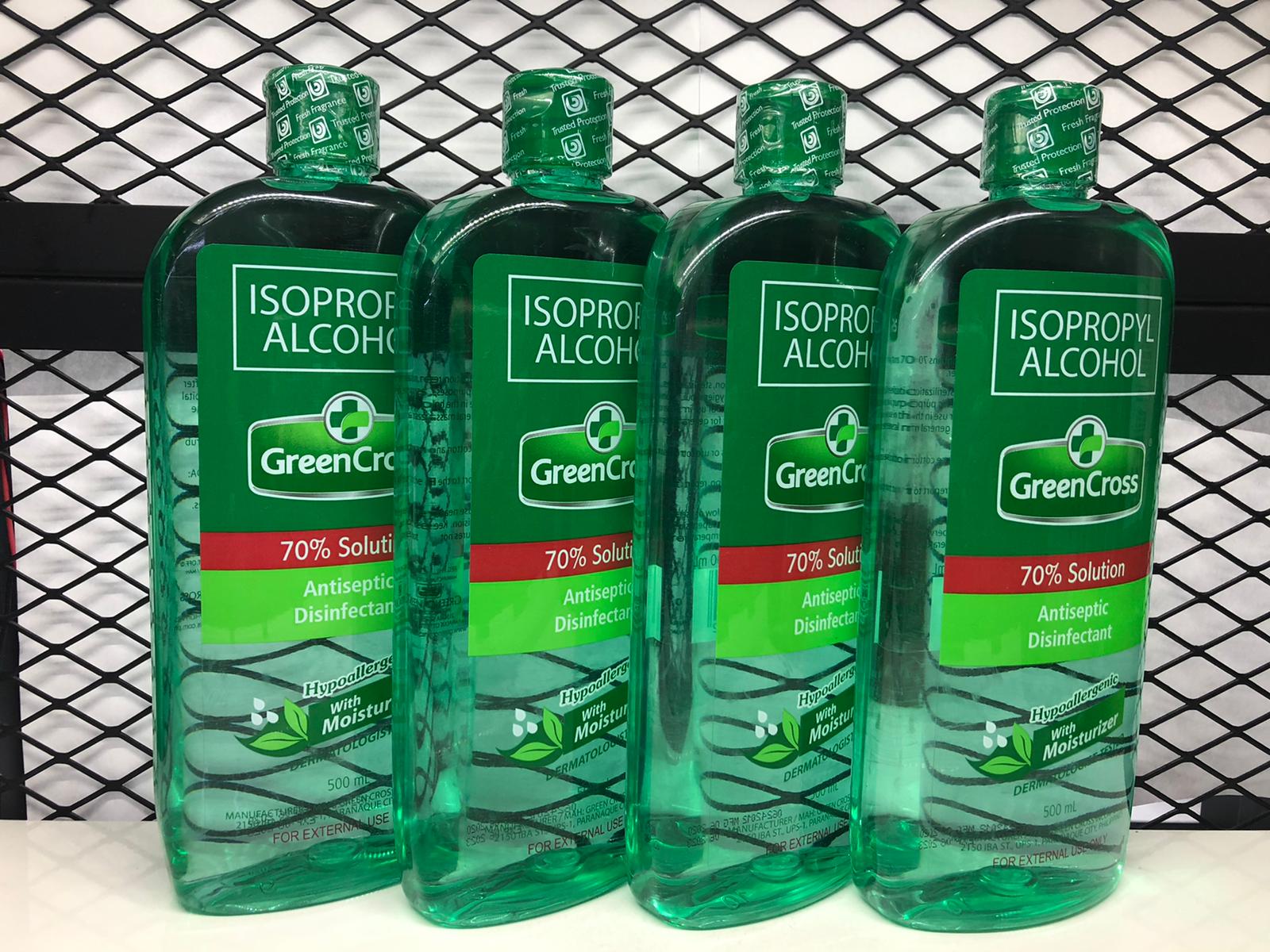 Green Cross (Bundle of 4) Isopropyl Alcohol 70% Solution 500ml (Expiry 05/2025)