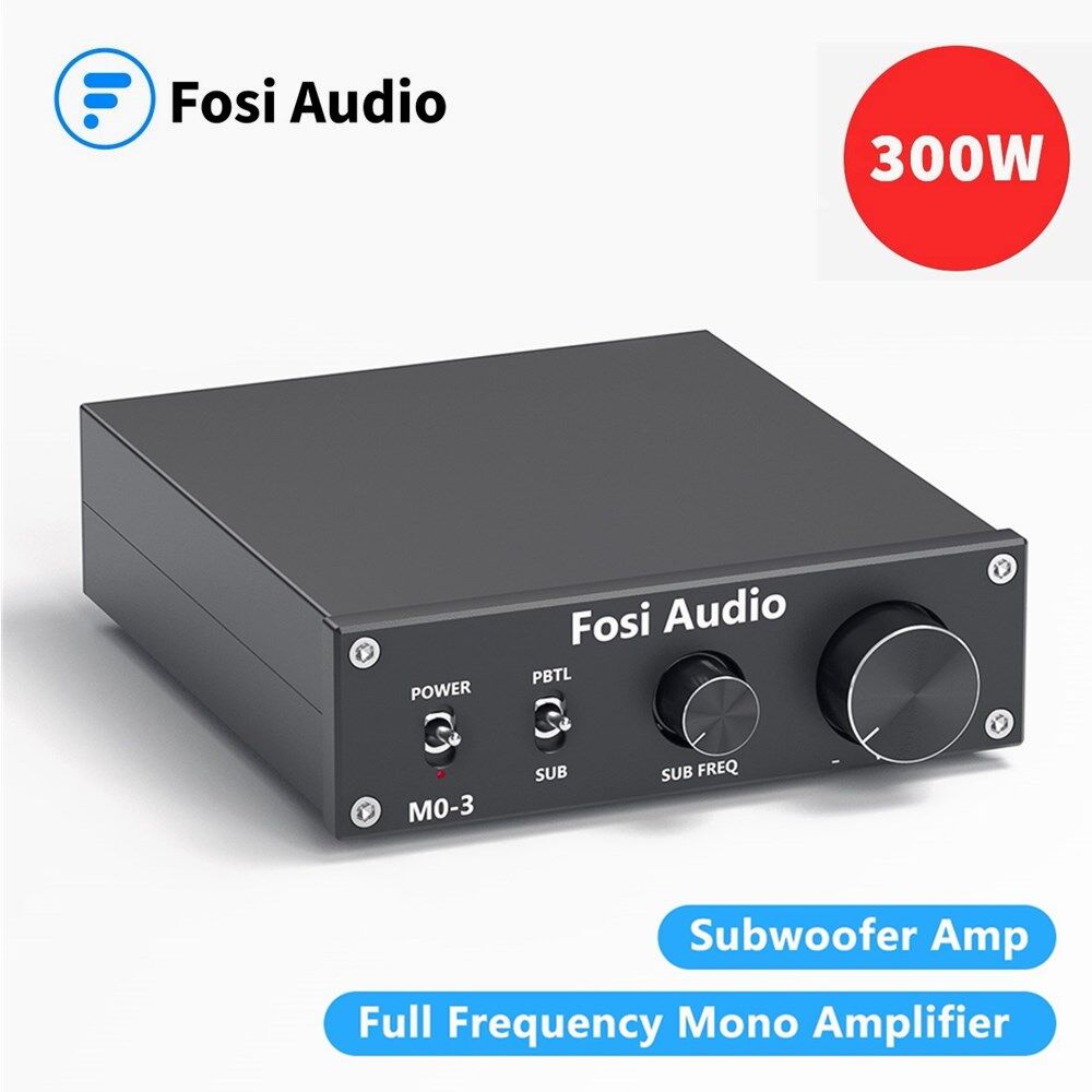 Fosi Audio M03 Power Subwoofer Amplifier 300W Mono Audio Amp Digital Hifi Home Amplifier With 32V Power Supply