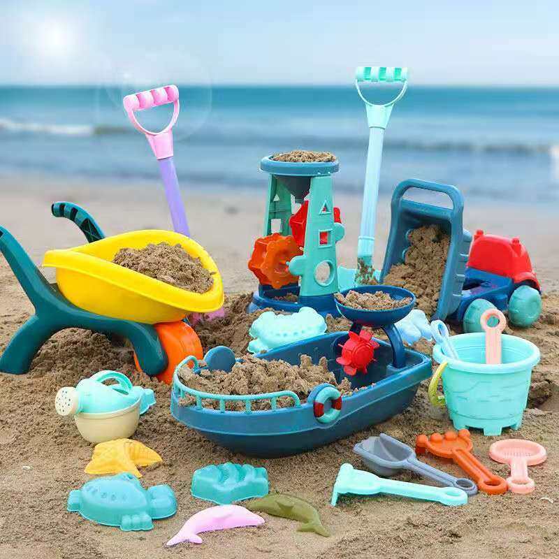 Beach Toys Bucket Play Water Sea Creatures Toys Watering Can for Kid Sand Box Set Sand Table Sand Bucket Summer Beach Set Toys Play Sand Wame Play Cart